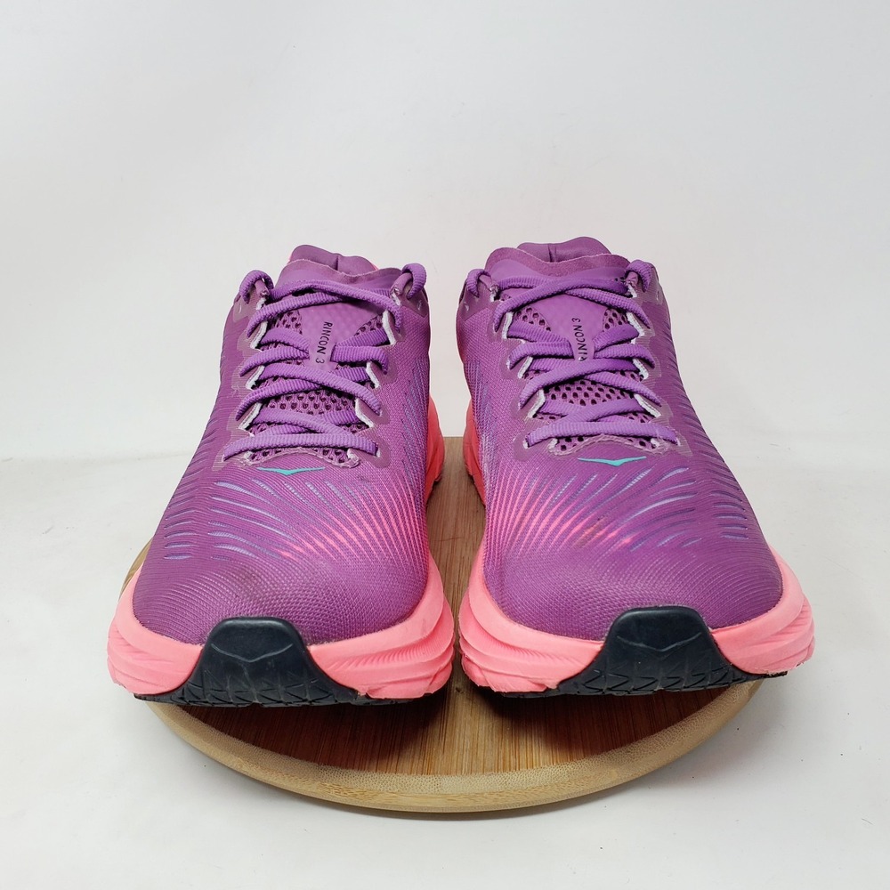 Hoka One One Rincon 3 Shoes Womens 9.5 Purple Pink Walking Running Sneaker - Picture 3 of 14